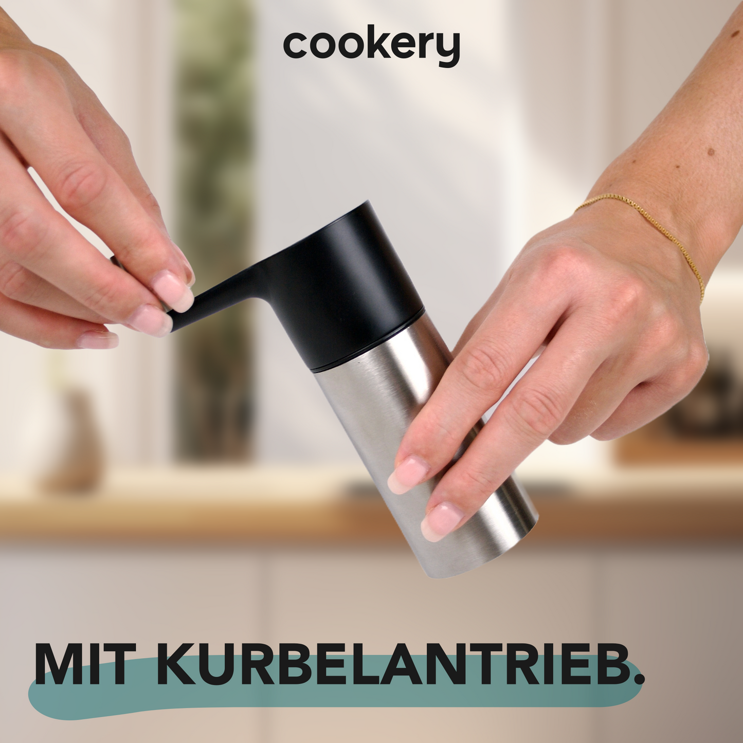 Muskatnuss Mühle aus Edelstahl