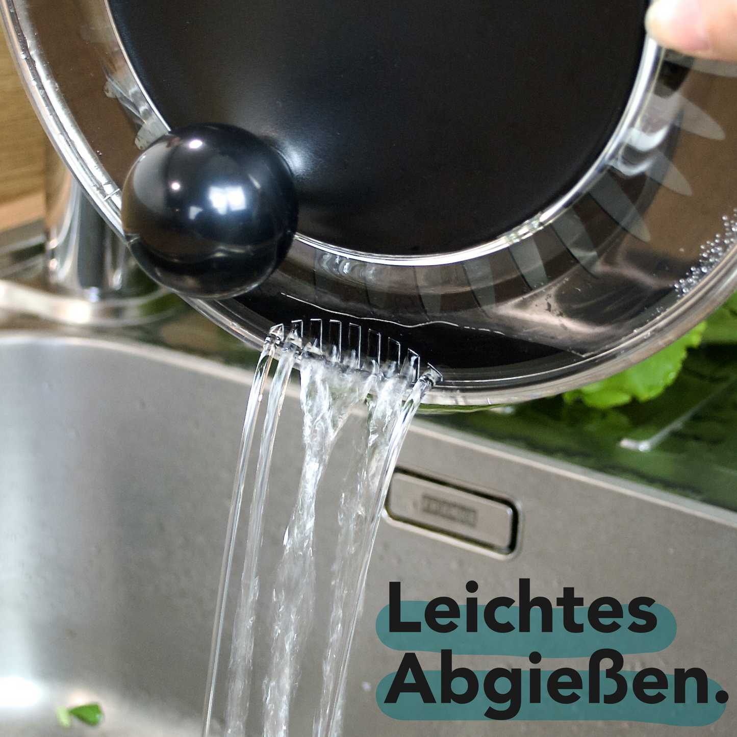 Salatschleuder Edelstahl mit Gemüsehobel