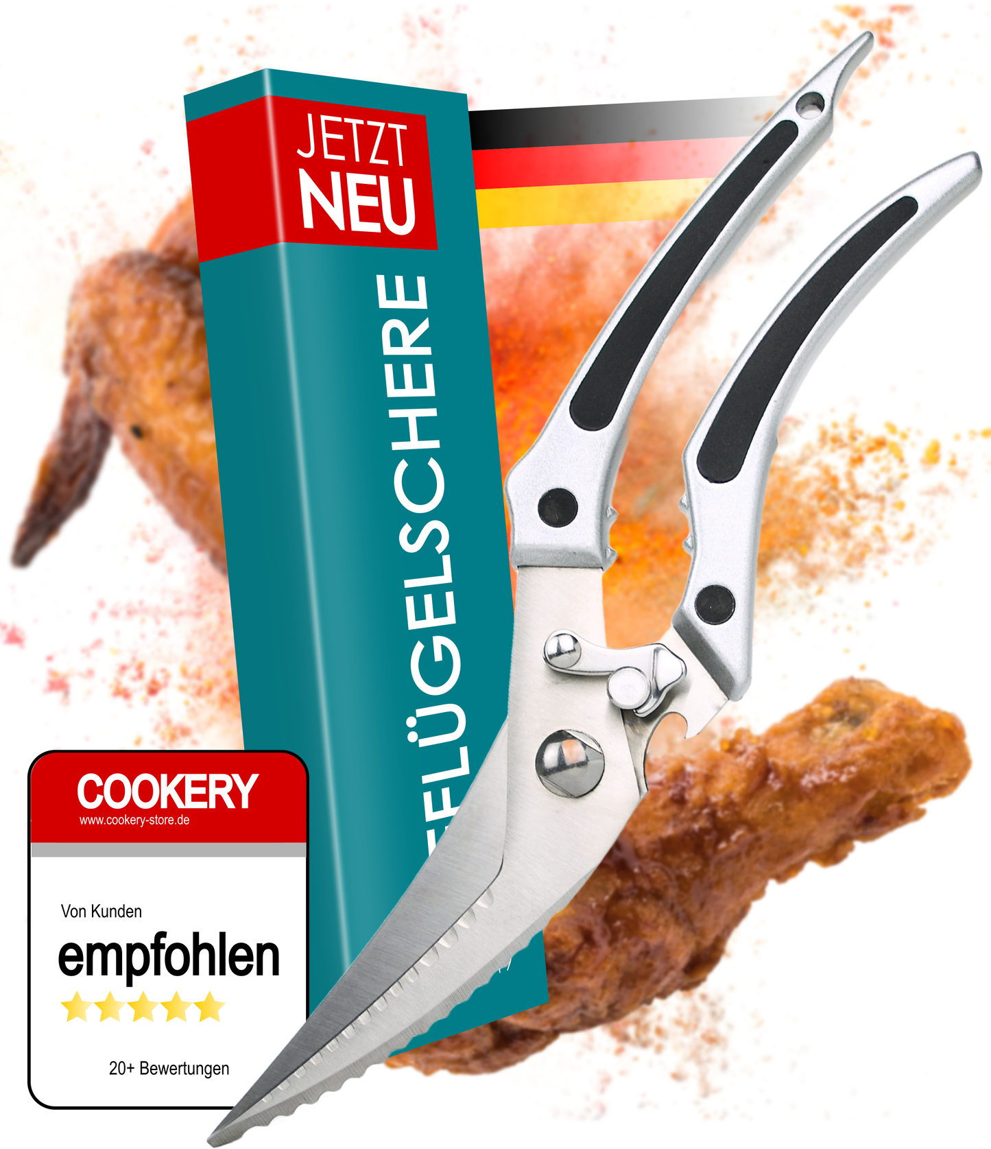 Cookery - Moderne Geflügelschere aus Edelstahl